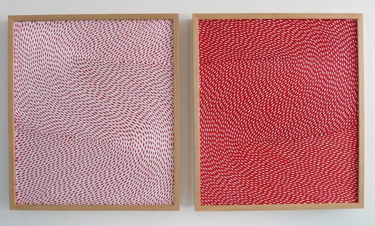 Matthew Larson's "White and Red" (left) and "Red and White." - COURTESY OF RULE GALLERY