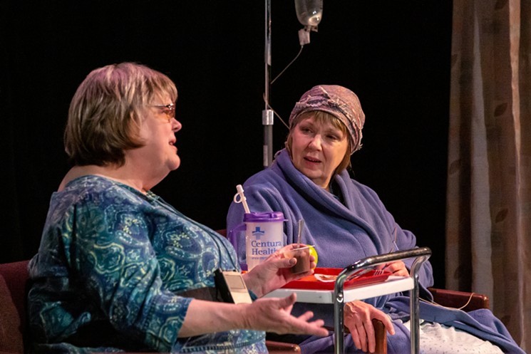Linda Suttle as Ruth (left) and Diane Wziontka as Bessie. - RDG PHOTOGRAPHY