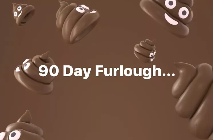 A graphic posted by Dragon Redbeard after he was furloughed from his job at 103.5 The Fox. - COURTESY OF DRAGON REDBEARD