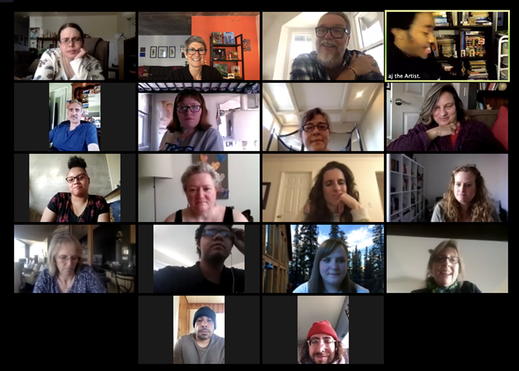 Access Gallery members have been meeting over Zoom. - ACCESS GALLERY