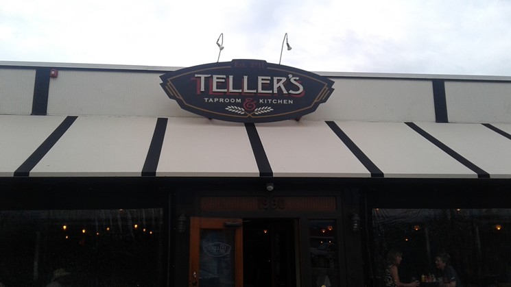 The patio is quiet for now at Teller's, but the kitchen is still turning out delicious bar food paired with craft beers. - SARAH MCGILL