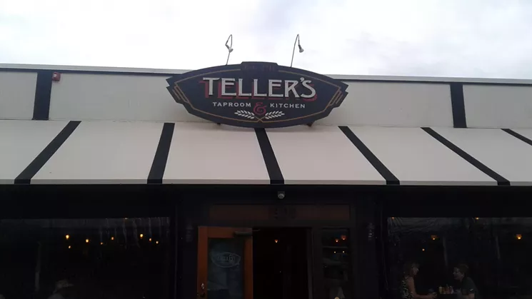 The patio is quiet for now at Teller's, but the kitchen is still turning out delicious bar food paired with craft beers. - SARAH MCGILL