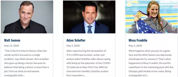 Early episodes of We Are Unstoppable feature conversations with Matt Iseman, Adam Schefter and Missy Franklin. - UNSTOPPABLEPODCASTS.COM