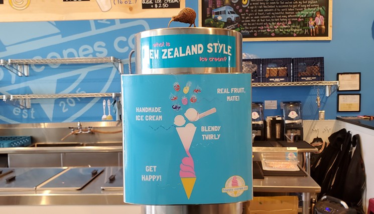 The Little Gem blender is the key to making "blendy, twirly" New Zealand-style ice cream. - LINNEA COVINGTON