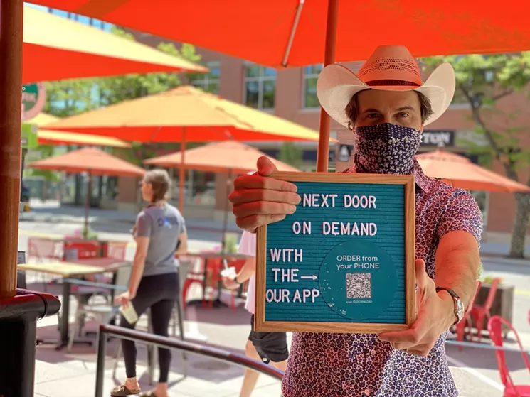 Musk made sure to let customers know about the new ordering and payment app. - COURTESY OF THE KITCHEN RESTAURANT GROUP