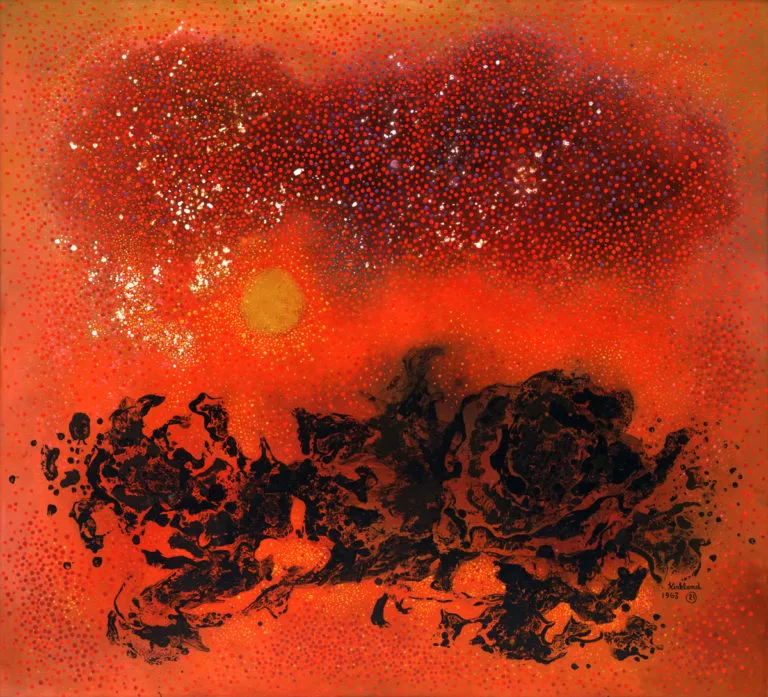 Vance Kirkland, “Painting No. 21,” 1963, oil paint and water on linen. - KIRKLAND MUSEUM OF FINE & DECORATIVE ART