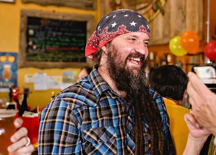 Jason "Saison Man" Yester is known for his dreadlocks, his bandana and his unusual brewing style. - TRINITY BREWING