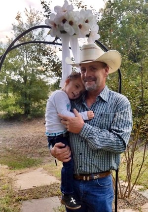 Danny Pruitt with his daughter, now five and with her mother in Texas. - PRUITT FAMILY