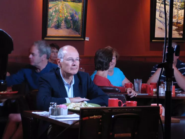 Harry Smith came to Racines during the Democratic National Convention, one of Lee Goodfriend's favorite times at the restaurant. - COURTESY RACINES