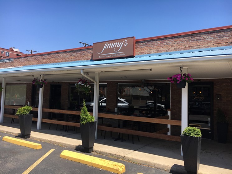 Jimmy's has outdoor seating for summer weather and social distancing. Screens drop down in the evening for a little extra shade. - MARK ANTONATION