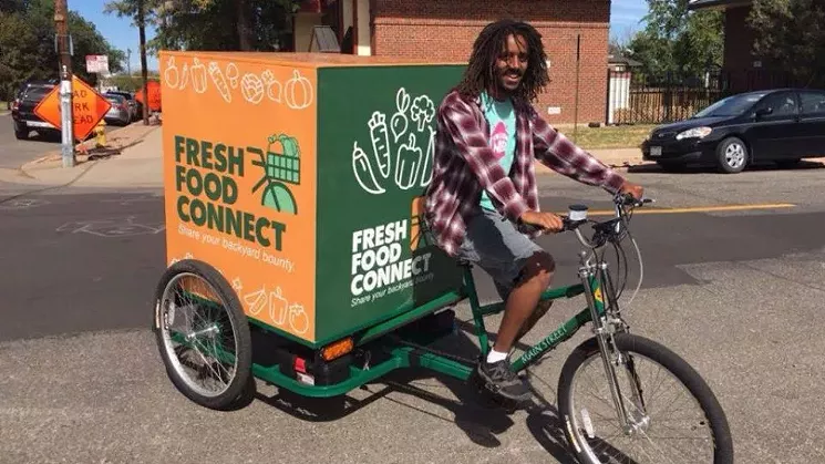 Don't be surprised if someone from Fresh Food Connect picks up donations on a bike. - FRESH FOOD CONNECT