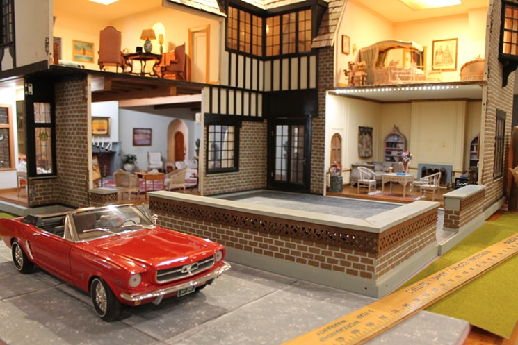 This modern dollhouse comes with its own Ford Mustang. - COURTESY OF THE DENVER MUSEUM OF MINIATURES, DOLLS AND TOYS