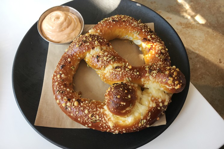 A New Yorkese pretzel sprinkled with Italian sausage seasonings. - MARK ANTONATION