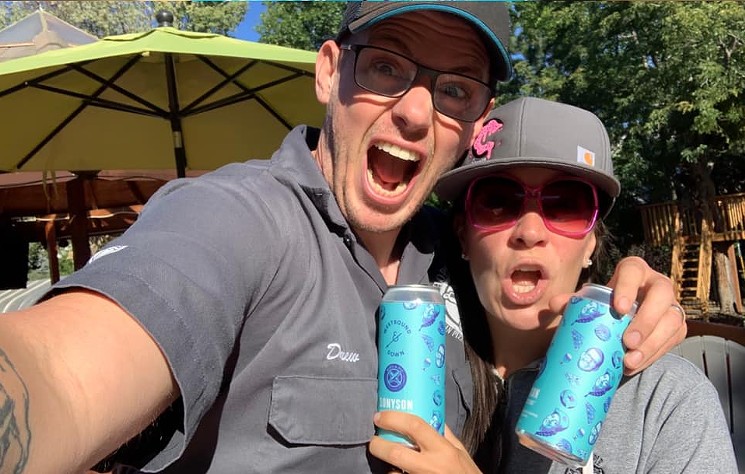 Drew and Leah Watson get silly for their latest collab with Westbound & Down. - HOPS & PIE