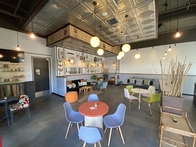 The interior of the former Hotbox Coffee Roasters transformed into Lekker Coffee. - COURTESY OF KARA FINKELSTEIN