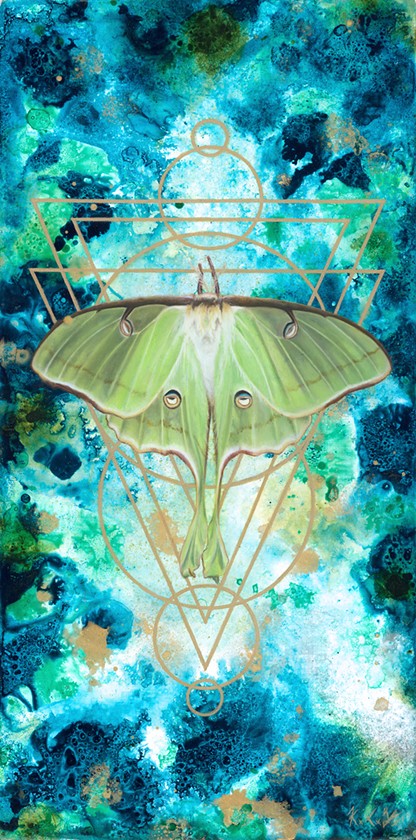 "Green Luna Moth," by Kierstin Young. - COURTESY OF KIERSTIN YOUNG.