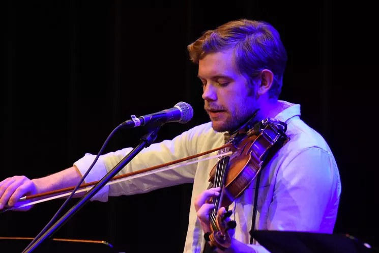 Violinist Erik Fellenstein, string arranger and performer for Discount Ghost Stories: Colorado. - MICHAEL ENSMINGER