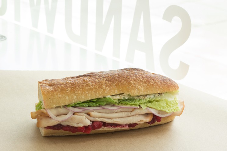 Get Organic Sandwich Co.'s turkey-cranberry creation for half price when you do your civic duty. - COURTESY ORGANIC SANDWICH CO.