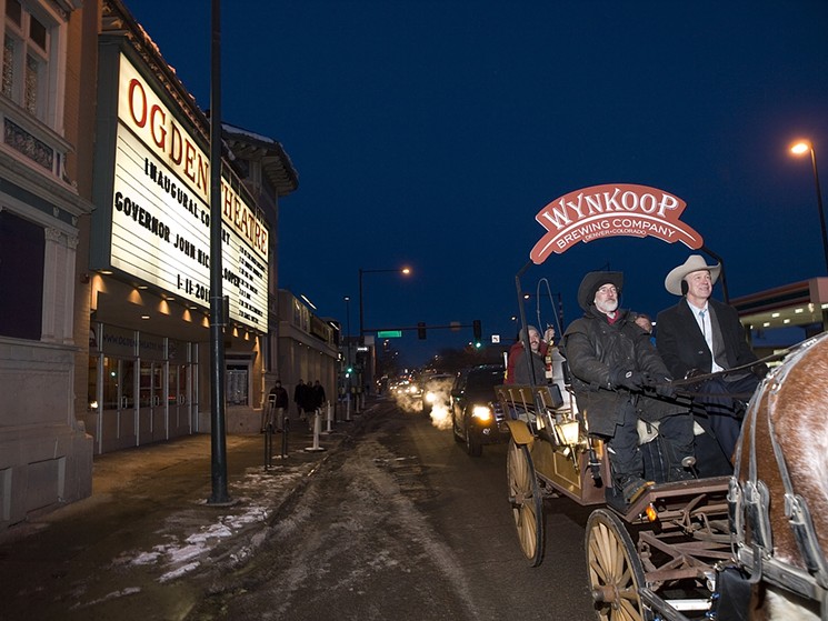 Hickenlooper rode a horse and carriage to his gubernatorial inauguration in 2011. - MARK MANGER