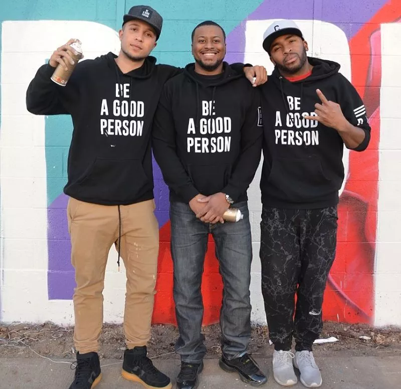 Be a Good Person team, from left: Darian Simon, Necos Jackson and Julian Donaldson. - LINDSEY BARTLETT