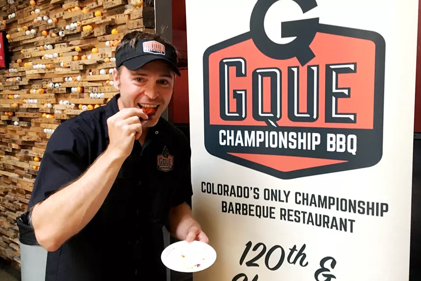 Help Jason Ganahl ante up for the bet he is surely about to lose while simultaneously getting some excellent ’cue. - MARK ANTONATION