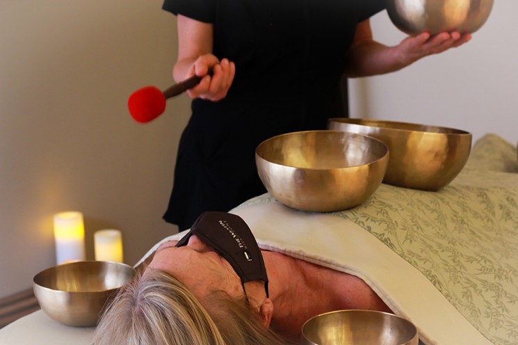 Vibrations from Himalayan singing bowls help reduce stress and inflammation. - WESTIN RIVERFRONT