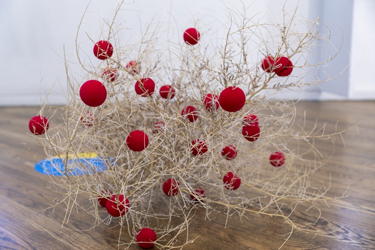 A tumbleweed element from a collaborative installation by Tobias Fike and Donald Fodness. - TOBIAS FIKE