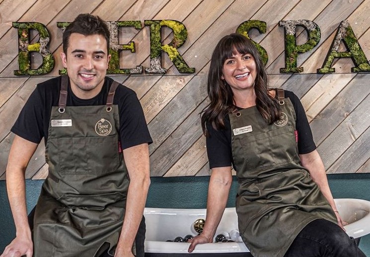 Damien Zouaoui and Jessica French are the founders of The Beer Spa. - COURTESY OF THE BEER SPA