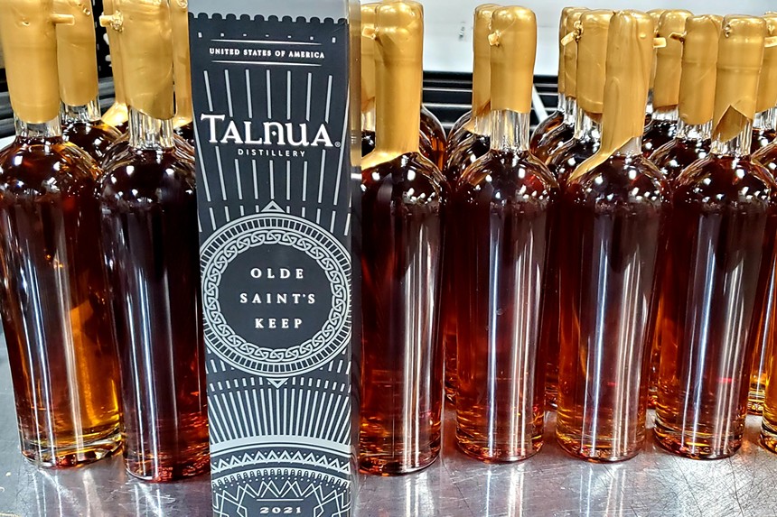 Talnua Distillery's Olde Saint's Keep whiskey was aged in sherry barrels this year and will be released on March 13. - LINNEA COVINGTON