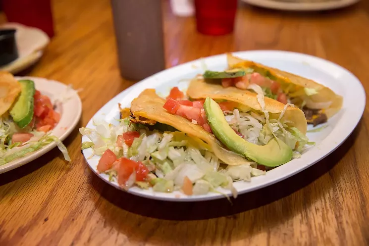fried tacos with avocado