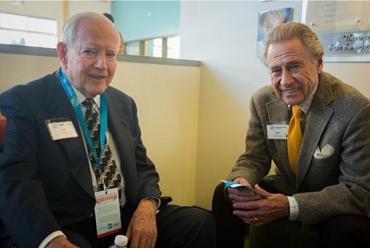 Phil Anschutz, right, with Jack Vickers at the dedication of a Boys & Girls Club in Denver circa 2013. - FREE LUNCH PHOTOGRAPHY