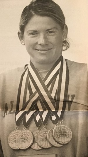 Julia Turing won six gold medals at the 1991 Armed Forces Championships. - COURTESY OF JULIA TURING