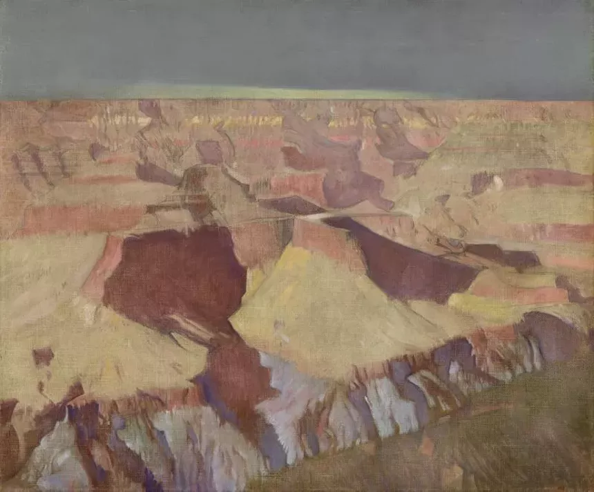 Learn about Arthur Wesley Dow's "Red Temples," 1912, oil paint on canvas, and other Denver Art Museum works on June 29. - DENVER ART MUSEUM