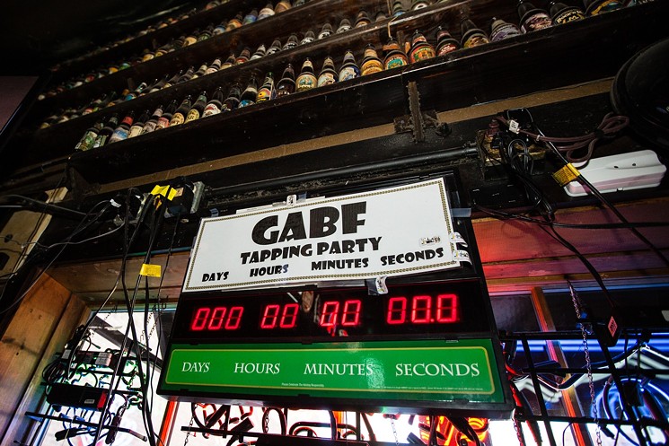 The GABF party countdown clock. - DANIELLE LIRETTE
