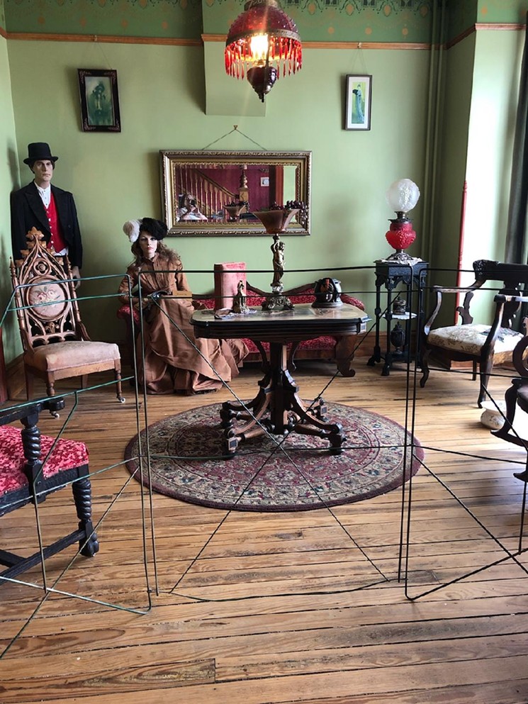 The restored front parlor of the Old Homestead House Museum . - CHARLOTTE BUMGARNER