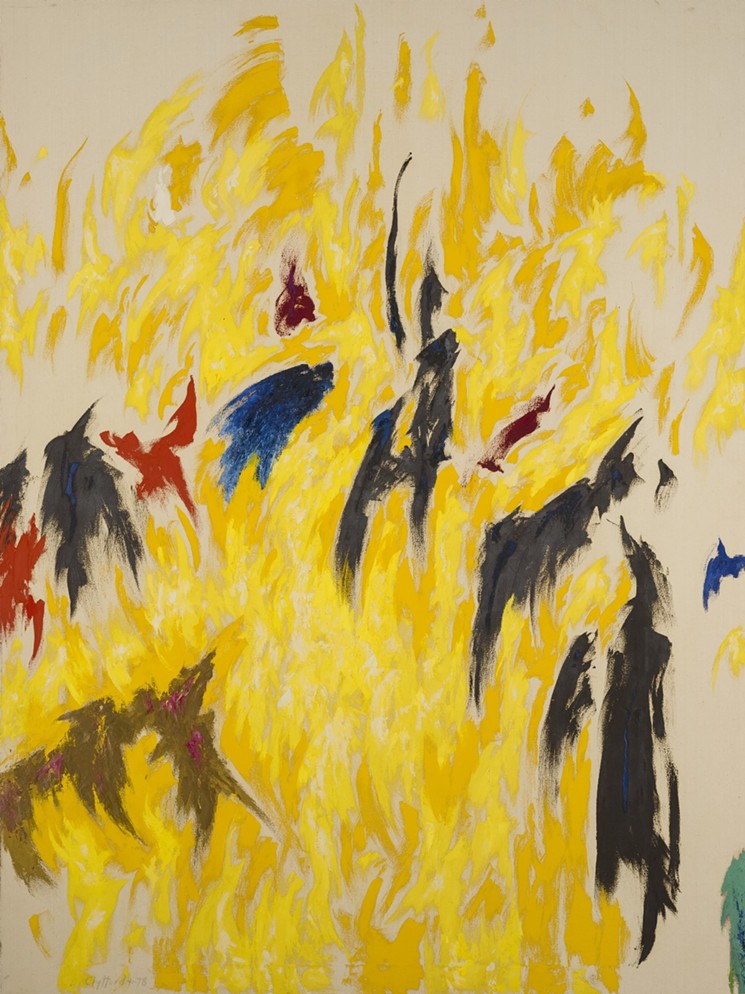 Clyfford Still, “PH-1069,” 1978, oil on canvas. - COURTESY OF THE CLYFFORD STILL MUSEUM