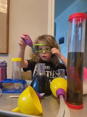 Conducting experiments at home, just like the ones that may lead to more answers about MCTO. - SOPHIE'S NEIGHBORHOOD