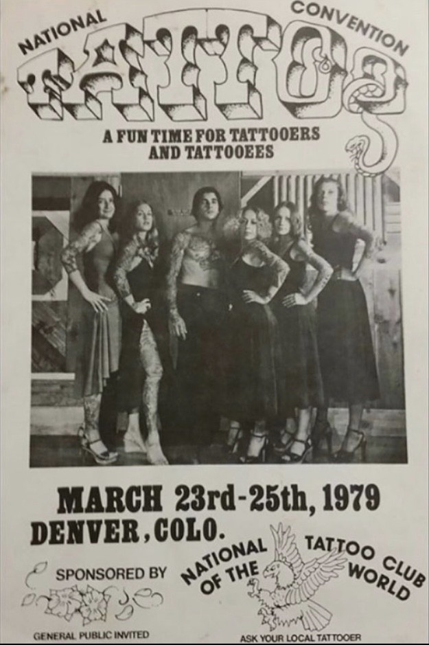 A flier for the 1979 National Tattoo Convention. - DENVER TATTOO