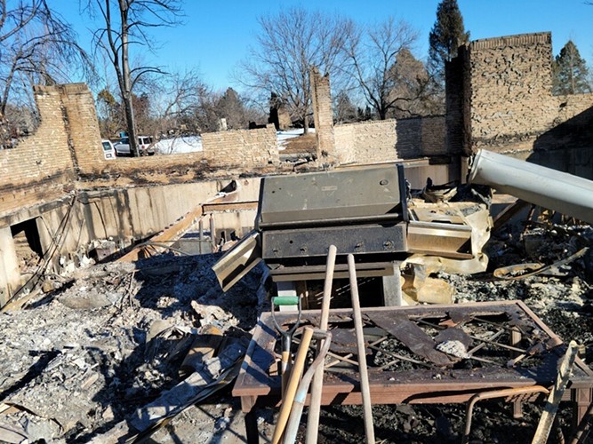 The remains of Chris Schutz's home after the Marshall Fire. - COURTESY OF CHRIS SCHUTZ