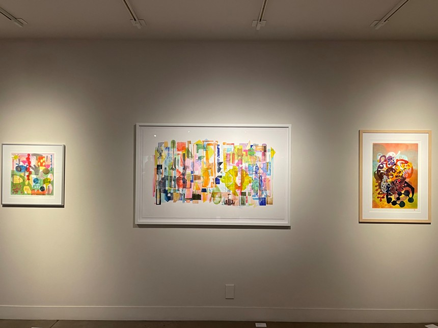 Installation view of works by Mami Yamamoto (from left), Sue Oehme and Taiko Chandler. - ROBERT DELANEY