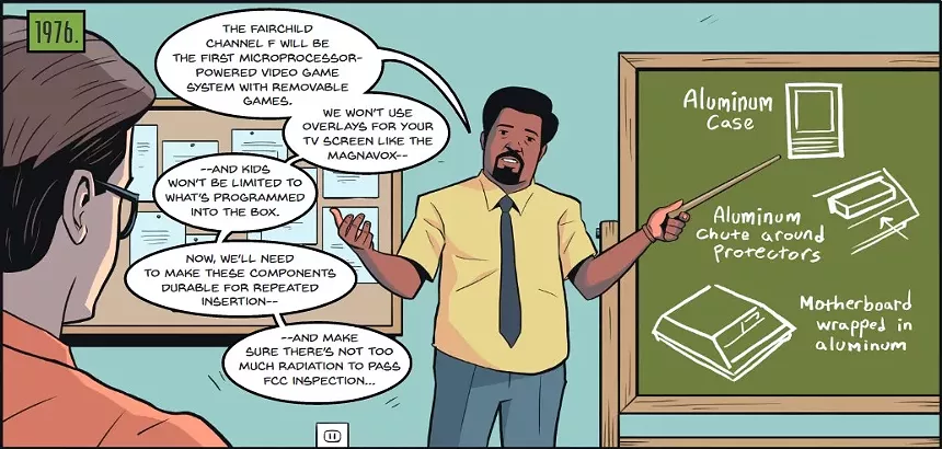 One of the Jerry Lawson and Channel F. panels - POP CULTURE CLASSROOM