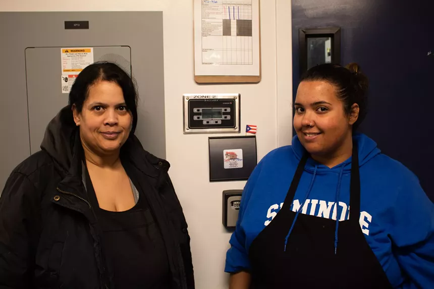 Mayra Garcia (left) and daughter Kadishia Cardona, owners and operators of Sabor del Campo. - NATE DAY