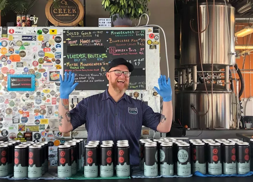 Cannonball Creek is changing the name of Vladimir Brutin, visible on the menu board. - CANNONBALL CREEK BREWING