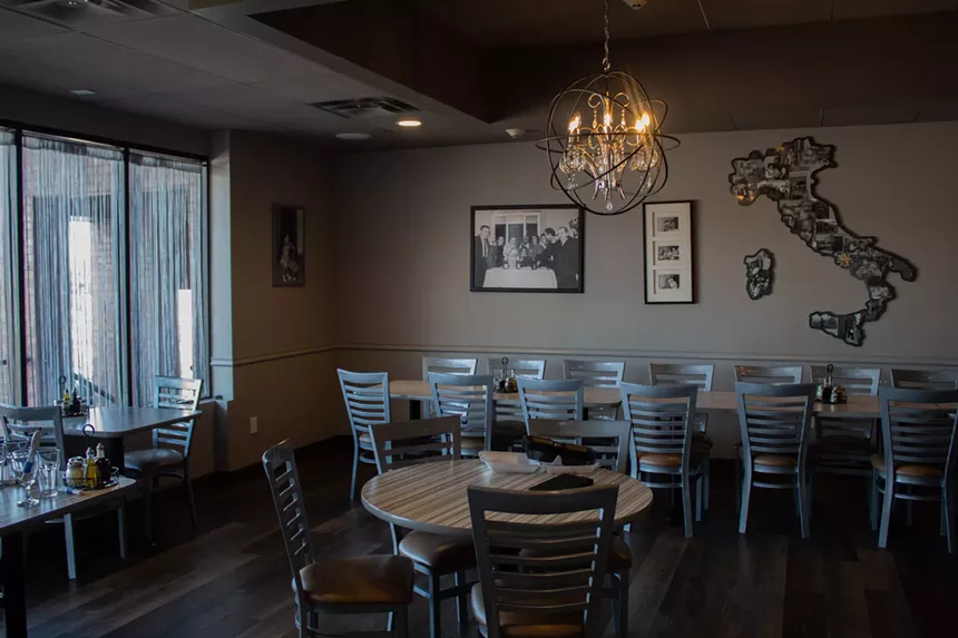 Cafe Jordano is decorated with photos of owner Elisa Heitman's family in Italy. - NATE DAY
