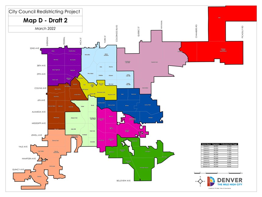 Here is the final map for Denver City Council redistricting. - DENVER CITY COUNCIL