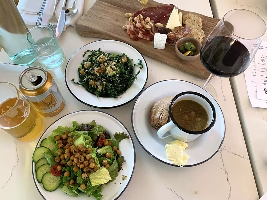 Sobremesa plates include charcuterie, a kale Caesar salad, lentil soup and a house salad. - STACI BERRY