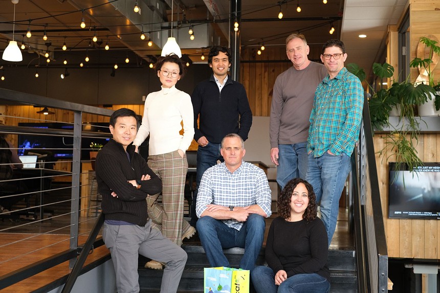 CEO Alexey Lee (left) and his team are ready to change the way Denver shops for groceries. - PINEMELON