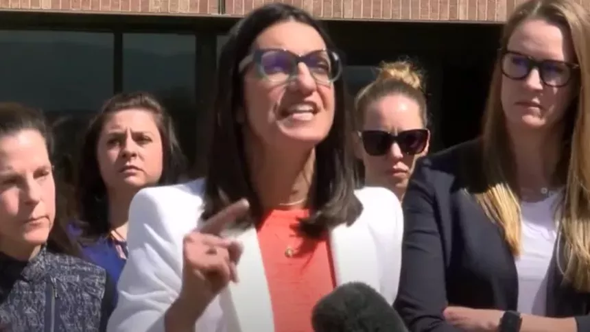 Attorney Iris Eytan, who represents Barry Morphew, blistered the prosecution of her client after the dismissal on April 19. - DENVER7 VIA YOUTUBE