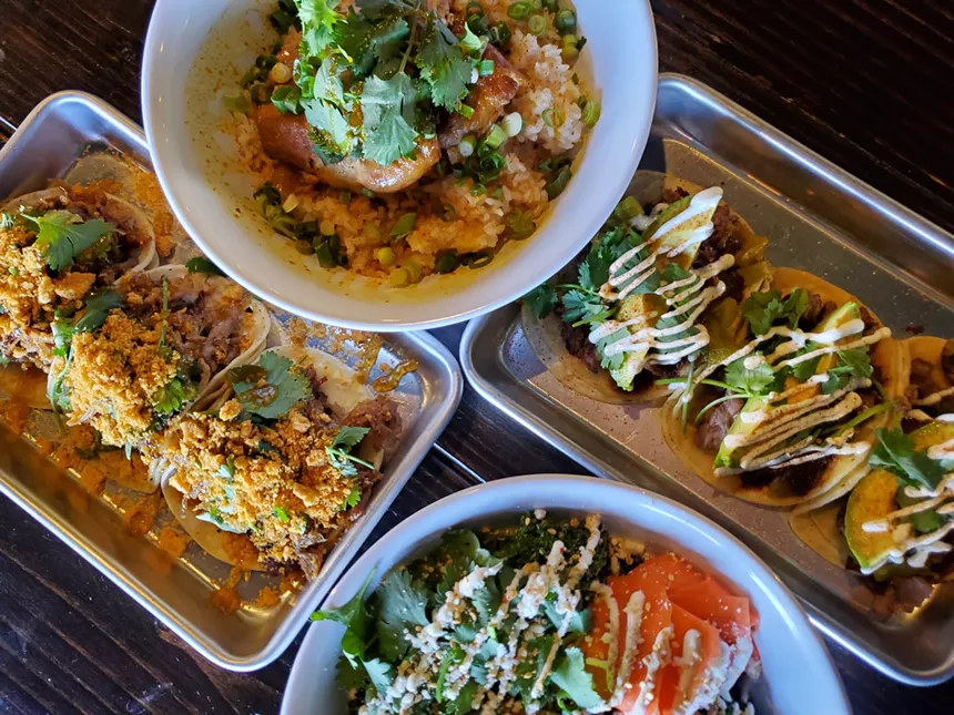 The menu includes dishes inspired by Blaggao's upbringing in New Mexico and his Filipino grandmother. - MOLLY MARTIN
