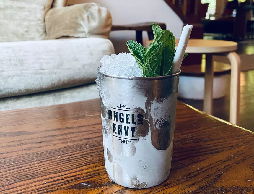 Angel's Envy Mint Julep at the Four Seasons' Derby party. - FOUR SEASONS HOTEL DENVER